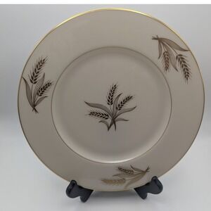 Lenox Harvest R-441 Wheat Gold Trim Salad Plate 8 1/2 Inch Vintage